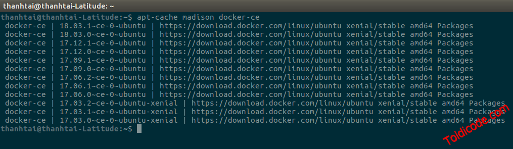 Docker variable