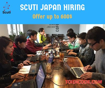 Scuti tuyển dụng front-end developer lương up to 600$