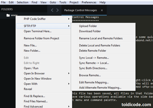 sublime text sftp not installed