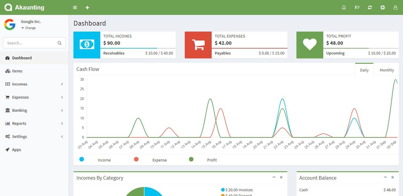 Akaunting - Phần mềm kế toán miễn phí cho doanh nghiệp nhỏ